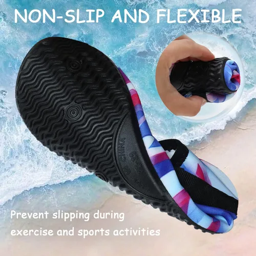 Miniatura 4 de ANLUKE Zapatos de agua para niños y niñas calcetines acuáticos de secado rápido para la playa natación deportes al aire libre para niños pequeños