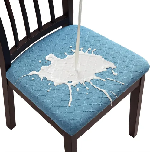 Miniatura 18 de Fuloon Fundas Elásticas para Cojines de Asiento 6 Piezas, Fundas Lavables para Asientos de Sillas, Fundas de Sillas para Comedor, Hotel, Ceremonia