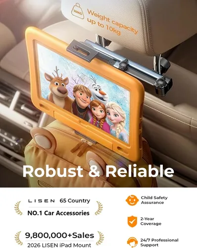 Miniatura 2 de LISEN Soporte para iPad Montaje para Automóvil Elementos Esenciales para Viajes por Carretera Actividades para Niños, Accesorios de Automóvil