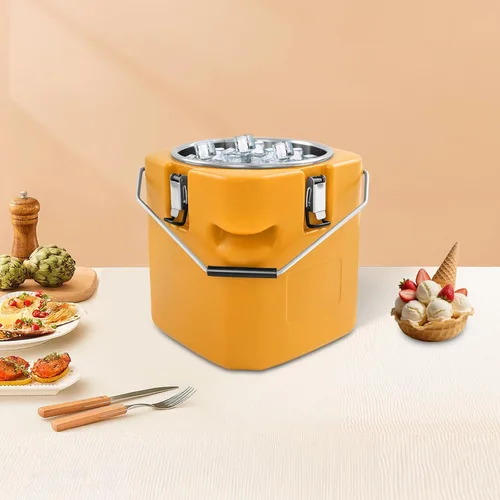 Miniatura 5 de Recipiente aislado para sopa, calentador de alimentos, transportador de frío caliente, cubo de alimentos aislado comercial portátil de 5.28 galones