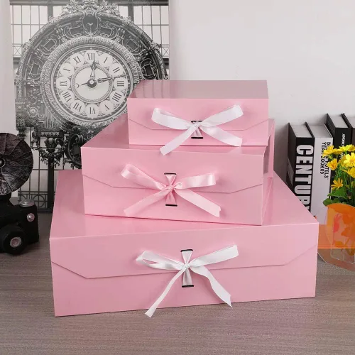 Miniatura 5 de GoooodGift Caja de regalo rosa grande de 13 x 11 x 5.3 pulgadas, cajas de regalo rosas para regalos con tapa de cierre magnético, caja de regalo
