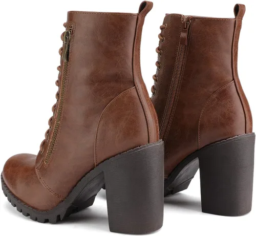 Miniatura 3 de DREAM PAIRS - Botines de tacón grueso para mujer