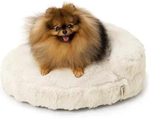 Miniatura 35 de EHEYCIGA Sofá cama suave para gatos de interior, cama extra pequeña esponjosa para perros con funda extraíble lavable, sofá para mascotas, Camello