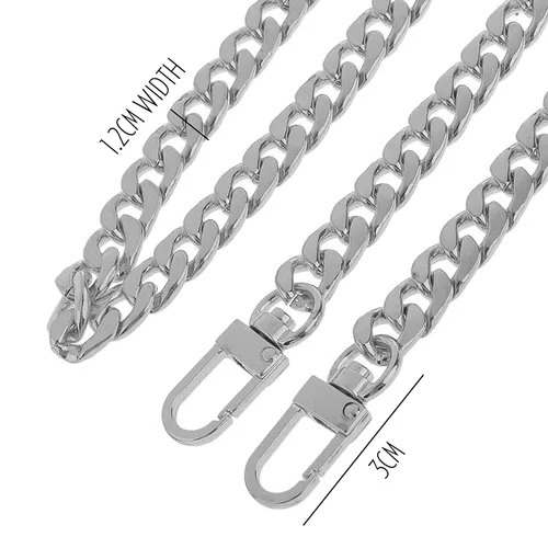 Miniatura 7 de Pochette Voyage MM Conversion Kit with Chain Pouch Pochette Voyage MM Insert with Grommets O Rings Premium Felt Chain (Lime, Silver Chain - 90cm)