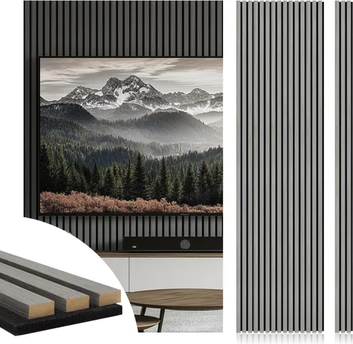Miniatura 14 de CONCORD WALLCOVERINGS ™ Paneles de pared de madera, chapas 3D acústicas absorbentes de sonido para reducción de ruido e insonorización, cine