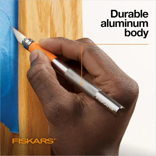 Miniatura 8 de Fiskars Cuchillo de manualidades con detalles, regalos geniales para hermano, incluido con cubierta protectora, 8 pulgadas, cuchillo Exacto