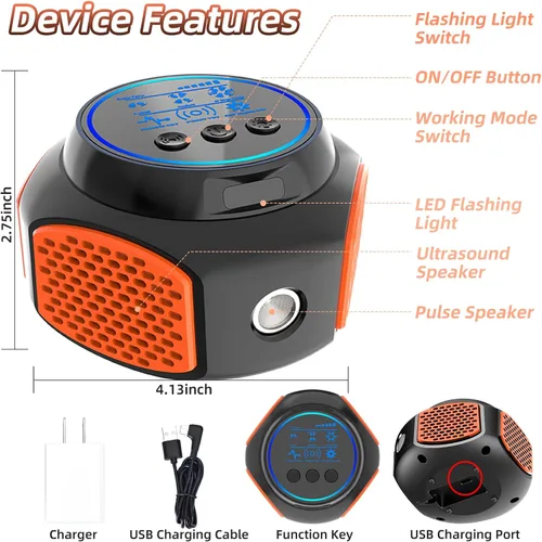 Miniatura 9 de Repelente ultrasónico para ratones, enchufe para control de plagas en interiores para roedores, ratas, ardillas, murciélagos, cucarachas, arañas