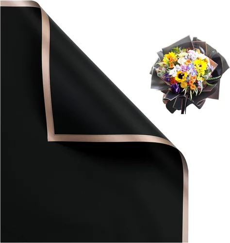 Miniatura 8 de Leoyoubei 20 hojas de papel de regalo de flores, embalaje de regalo impermeable o embalaje de caja de regalo, material de envoltura de ramo