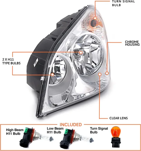 Miniatura 3 de Torque Faro delantero para conductor del lado izquierdo de repuesto para camiones semi Freightliner Cascadia 2008-2017