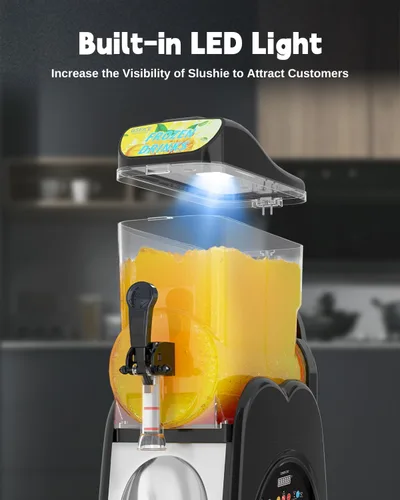 Miniatura 4 de Máquina de granizado para el hogar, 4 galones, máquina de saneamiento ETL individual para bebidas congeladas de Margaritas Slushy, máquina