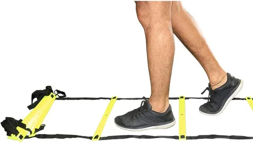 Escalera de entrenamiento de velocidad y agilidad para entrenamiento de alta intensidad en boxeo, fútbol, fútbol, lacrosse y hockey sobre hielo: