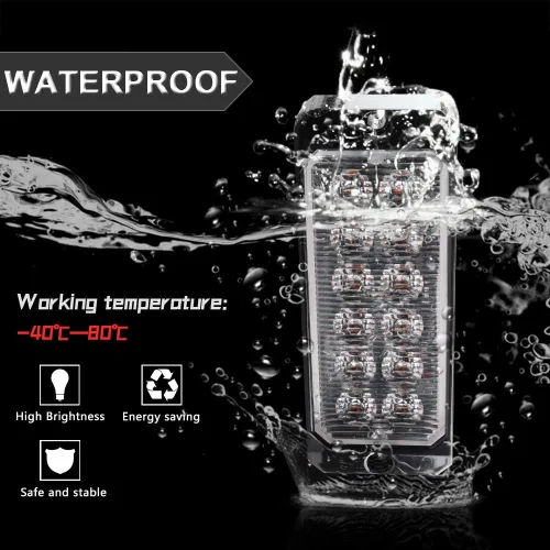 Miniatura 7 de Barra de luz estroboscópica de emergencia LED roja 12-24V 12 LED para coche, vehículo, camión, advertencia, luz de flash diferente, modo