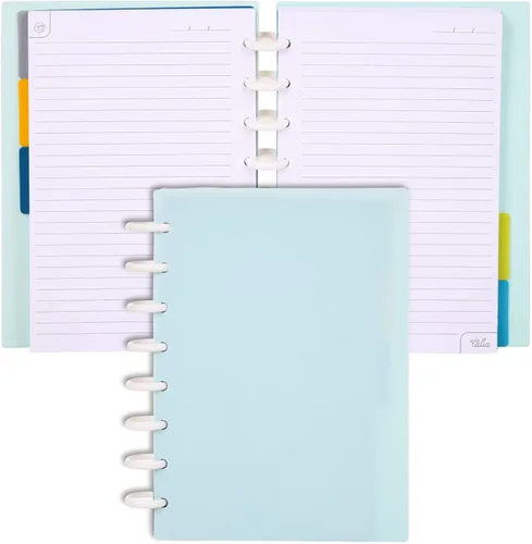 Talia - Cuadernos de notas con tapas, planificador, personalizables, (Azul de Verano, Junior (5.5 pulgadas x 8.5 pulgadas)) Azul verano