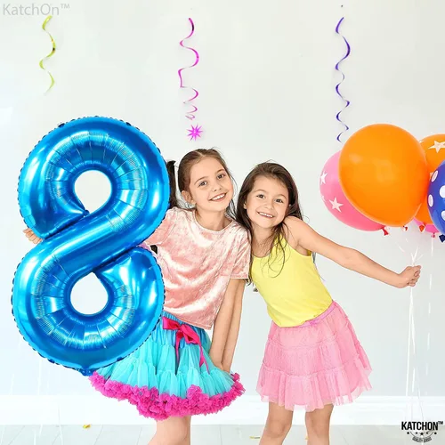 Miniatura 899 de KatchOn, Globo grande azul número 2 de 40 pulgadas Decoraciones de cumpleaños de Baby Shark para niño de 2 años Globo azul número 2 Globo
