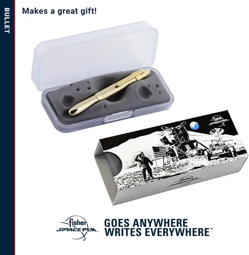 Miniatura 32 de Bolígrafo en forma de bala Fisher Space, con acabado en cromo y en caja de regalo., Cromado