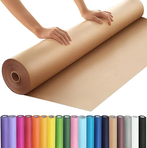 Miniatura 70 de PerkHomy - Rollo de papel kraft blanco de 36" x 2,400" (200') para manualidades, papel de tablón de anuncios, arte, cobertura de mesa, manualidades