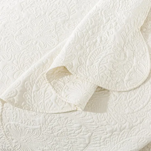 Miniatura 340 de HoneiLife - Juego de colcha de tamaño Queen, juego de ropa de cama de pana bordada de 3 piezas, colcha de lujo, ligera, cálida, para todas las Pana