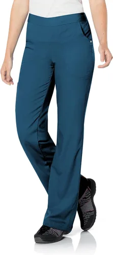 Urbane Ultimate - Pantalones quirúrgicos para mujer ajuste moderno tela elástica suave de lujo cintura 5050 sanitarios médicos 9300 Caribe