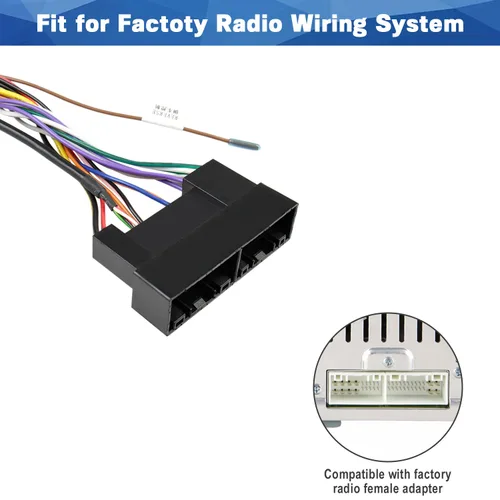 Miniatura 2 de Arnés de cableado de radio de coche Android de reemplazo para Hyundai Elantra Kia, adaptador de cable de estéreo ISO de 16 pines