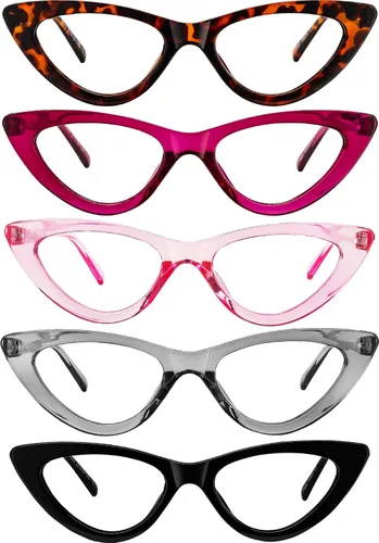 Miniatura 6 de Yogo Vision Reading Glasses Readers for Women Cateye Eyeglasses and Light Spring Hinge Frame