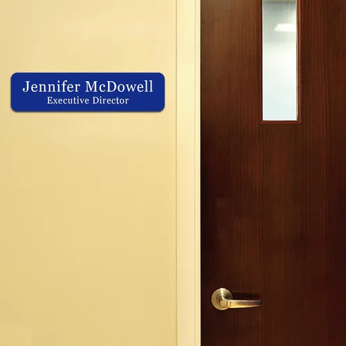 Miniatura 7 de Placa de identificación personalizada grabada para puerta o pared, placa de identificación personalizada para puerta de oficina con adhesivo