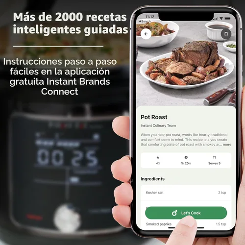 Miniatura 4 de Instant Pot Pro Plus Wi-Fi Smart 10 en 1, Olla a Presión, Olla de Cocción Lenta, Arrocera, Vaporera, Sartén para Saltear, Yogurtera, Calentador
