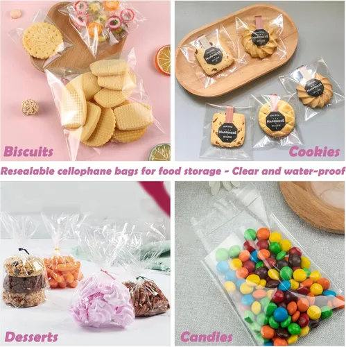 Miniatura 9 de Circloophs Bolsas pequeñas de celofán transparente resellables de 4 x 6 pulgadas, 1000 bolsas autosellantes para productos de embalaje, bolsa