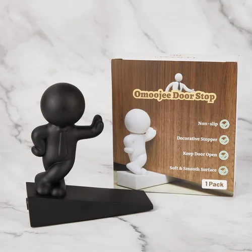 Miniatura 7 de Lindo Tope de Puerta, Decorativo y Resistente, Tope de Puerta Bien Diseñado, Eficaz para Mantener su Puerta Abierta, 1 Paquete, Negro (Patentado)