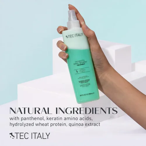 Miniatura 5 de Tec Italy Due Faccetta Giorno per Giorno - Tratamiento sin enjuague bifásico 10.1 fl oz, para cabello dañado, restaura la humedad, suaviza y mejora