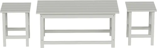 Miniatura 15 de WestinTrends Malibu - Juego de mesa auxiliar y café para silla Adirondack, 3 piezas, color gris