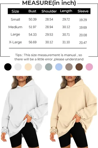 Miniatura 5 de EFAN Sudaderas con capucha de gran tamaño para mujer, sudaderas de forro polar con capucha, suéteres casuales y cómodos, ropa de moda de otoño 2023