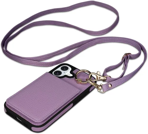 Miniatura 51 de Funda para iPhone 14 Pro Max de 6.7'', Funda Cartera Cruzada Desmontable con Ranuras para Tarjetas con Bloqueo RFID, Soporte de Anillo de 360°
