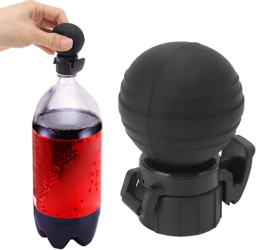 Miniatura 6 de Tapa de botella de soda, silicona a prueba de fugas, tapa de bomba de aire carbonatada, tapa de tapón para mantener la bebida fresca (negro)