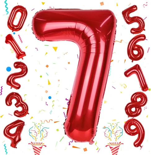 Miniatura 64 de Globos de número azul pastel de 40 pulgadas, globo gigante autoinflable de aluminio número 5 de cumpleaños para niños, globos azul bebé para hombres