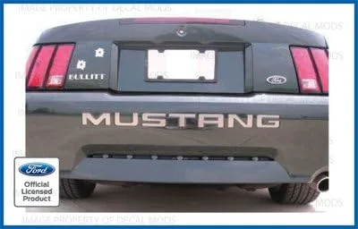 Miniatura 2 de Adhesivos de letras para parachoques trasero para Ford Mustang Negro (Brillo) -CB (se adapta a 1999-2004)