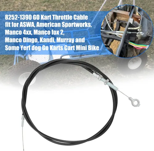 Miniatura 3 de YOXUFA Conjunto de cable del acelerador Go Kart de 71 pulgadas para Predator 212 196cc Motor GX160 GX200 8252-1390 Manco Dingo Yerf Dog ASW Kandi