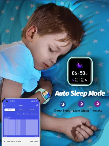 Miniatura 6 de Reloj inteligente para niños y niñas, reloj inteligente para niños, regalo para niños de 4 a 16 años con modo de sueño, 19 modos deportivos