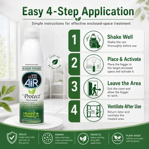 Miniatura 3 de DWD2 Protect™ Home & Commercial Tratamiento de Moho a Base de Plantas Eliminador de Olores de Moho con Nebulizador - Solución ecológica para un