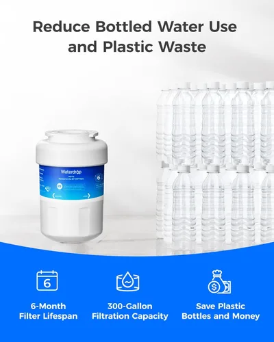 Miniatura 8 de Waterdrop WD-F13 Filtro de agua, recambio para GE® SmartWater® MWF®, MWFINT, MWFP, MWFA, GWF, HDX FMG-1, Kenmore® 9991, GSE25GSHECSS, WFC1201