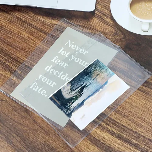 Miniatura 2 de NatSumeBasics 12 bolsillos A5 para carpeta transparentes sin cremallera, sobres de presupuesto para efectivo de 5 x 8 pulgadas, protectores de hojas