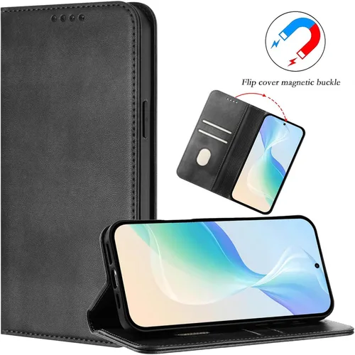Miniatura 4 de Funda compatible con Motorola Moto E22 4G, compatible con Motorola Moto E22i 4G Card Slotting Wallet Phone Funda de cuero negro