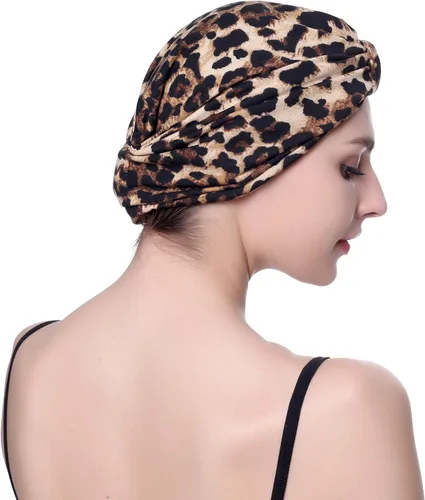 Miniatura 4 de Gorra estilo turbante de algodón con estampado floral, para dormir, para mujer de Ever Fairy , talla única