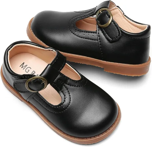 Miniatura 4 de DADAWEN - Zapatos de correa de vestir planos para niña, clásicos, para usar con el uniforme escolar