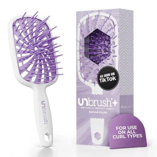 FHI Heat UNbrush Plus — Cepillo para cabello rizado para desenredar suave y eficazmente el cabello húmedo o seco y frágil — Cepillo desenredante con
