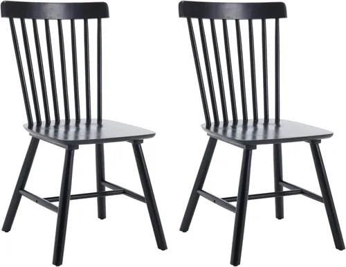 chairus Juego de 2 sillas de comedor, sillas de cocina de madera natural de granja Windsor, sillas de comedor vintage con respaldo alto para