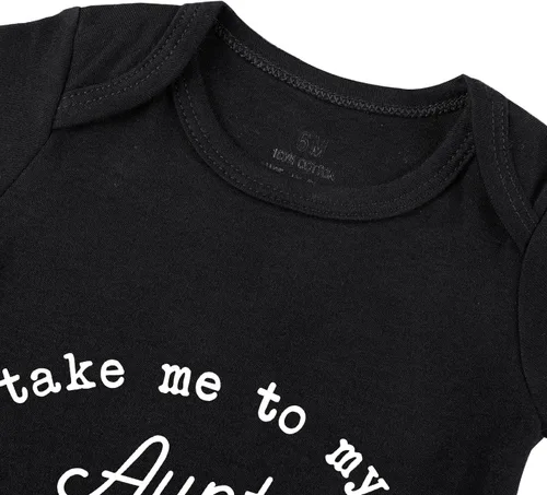 Miniatura 3 de Take Me To My Aunt You Peasant Bodysuit Funny Baby Boy Clothes Newborn Onesise Auntie Baby Clothes Girl 0-12m