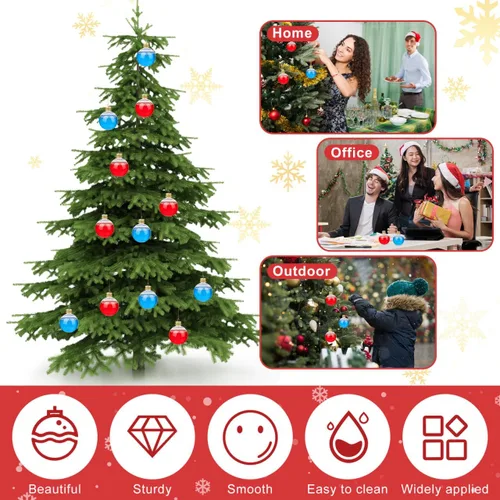 Miniatura 8 de Baluue Botellas de leche de plástico, 10 bolas de alcohol de Navidad, bola de adornos rellenables para árbol de Navidad de 8.5 fl oz, bombillas