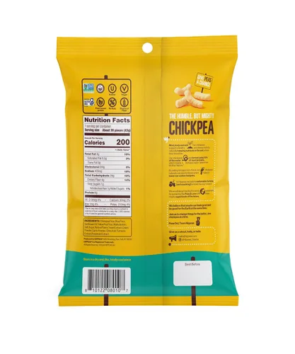 Miniatura 2 de Hippeas Chickpea Puffs, Cheddar blanco vegano, 1.5 onzas (paquete de 1), 0.25 onzas de proteína, 0.11 onzas de fibra, vegano, sin gluten
