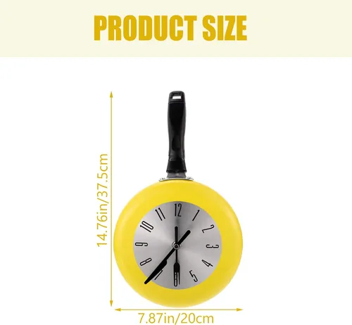 Miniatura 2 de FOMIYES Reloj de pared para decoración del hogar, reloj de pared de 8 pulgadas, silencioso, funciona con pilas, para cocina, baño, sin batería