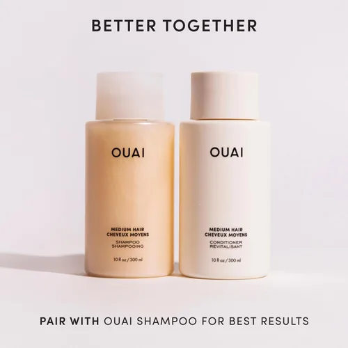 Miniatura 4 de OUAI Acondicionador Medium – Acondicionador hidratante para el cabello con aceite de coco, aceite de babasú y queratina – Fortalece, repara y añade